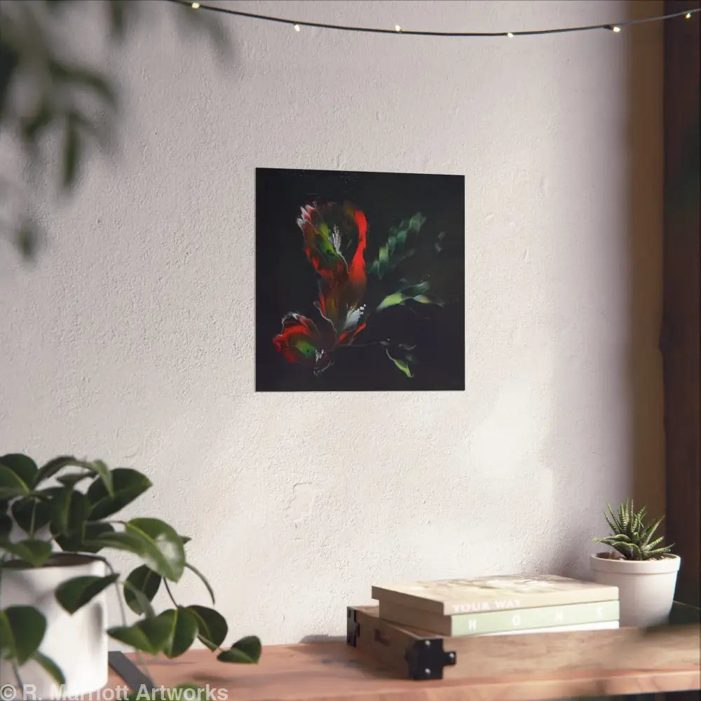Grace – Floral Noir Fine Art Poster Poster