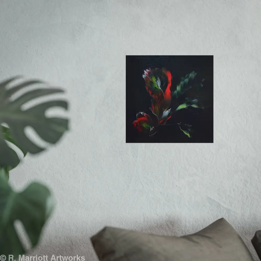 Grace – Floral Noir Fine Art Poster Poster