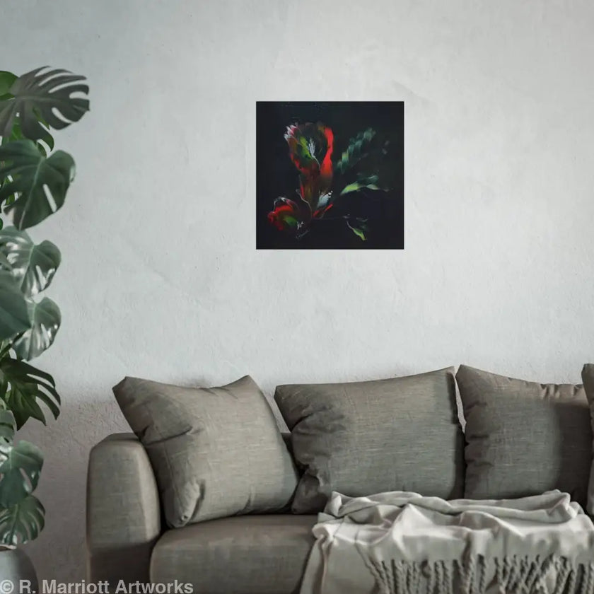 Grace – Floral Noir Fine Art Poster Poster