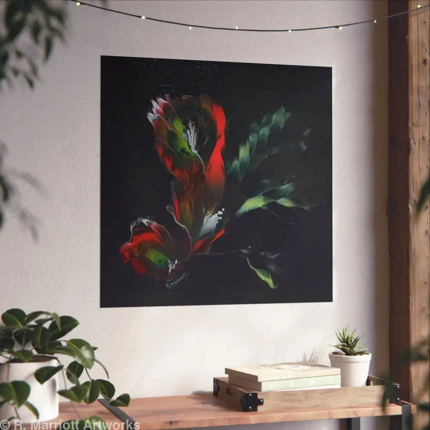 Grace – Floral Noir Fine Art Poster Poster