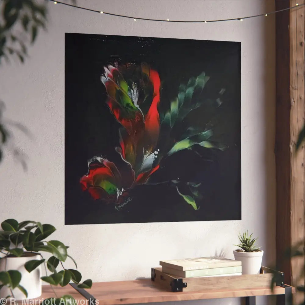 Grace – Floral Noir Fine Art Poster Poster