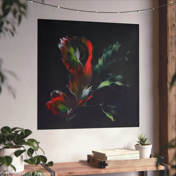 Grace – Floral Noir Fine Art Poster Poster