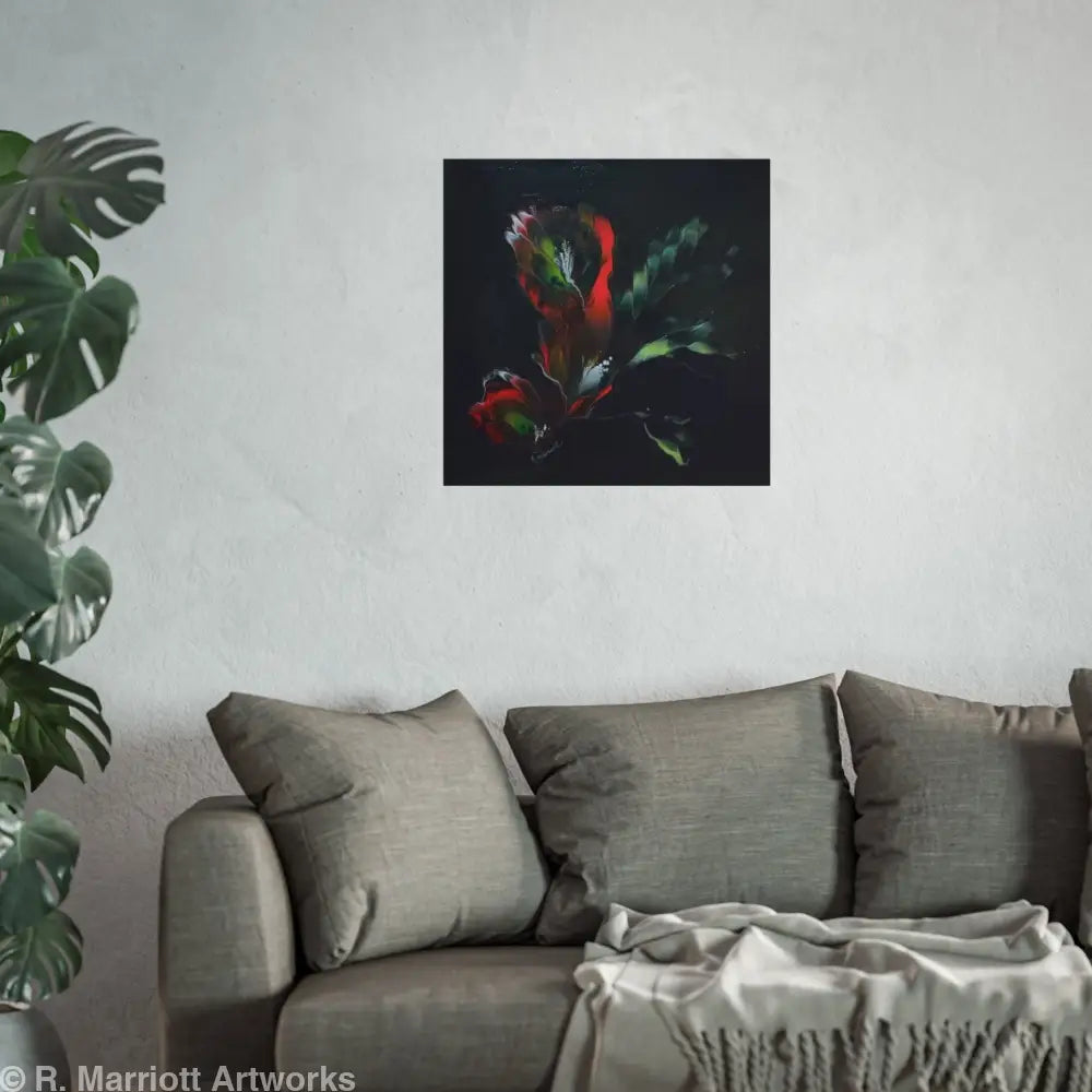 Grace – Floral Noir Fine Art Poster Poster