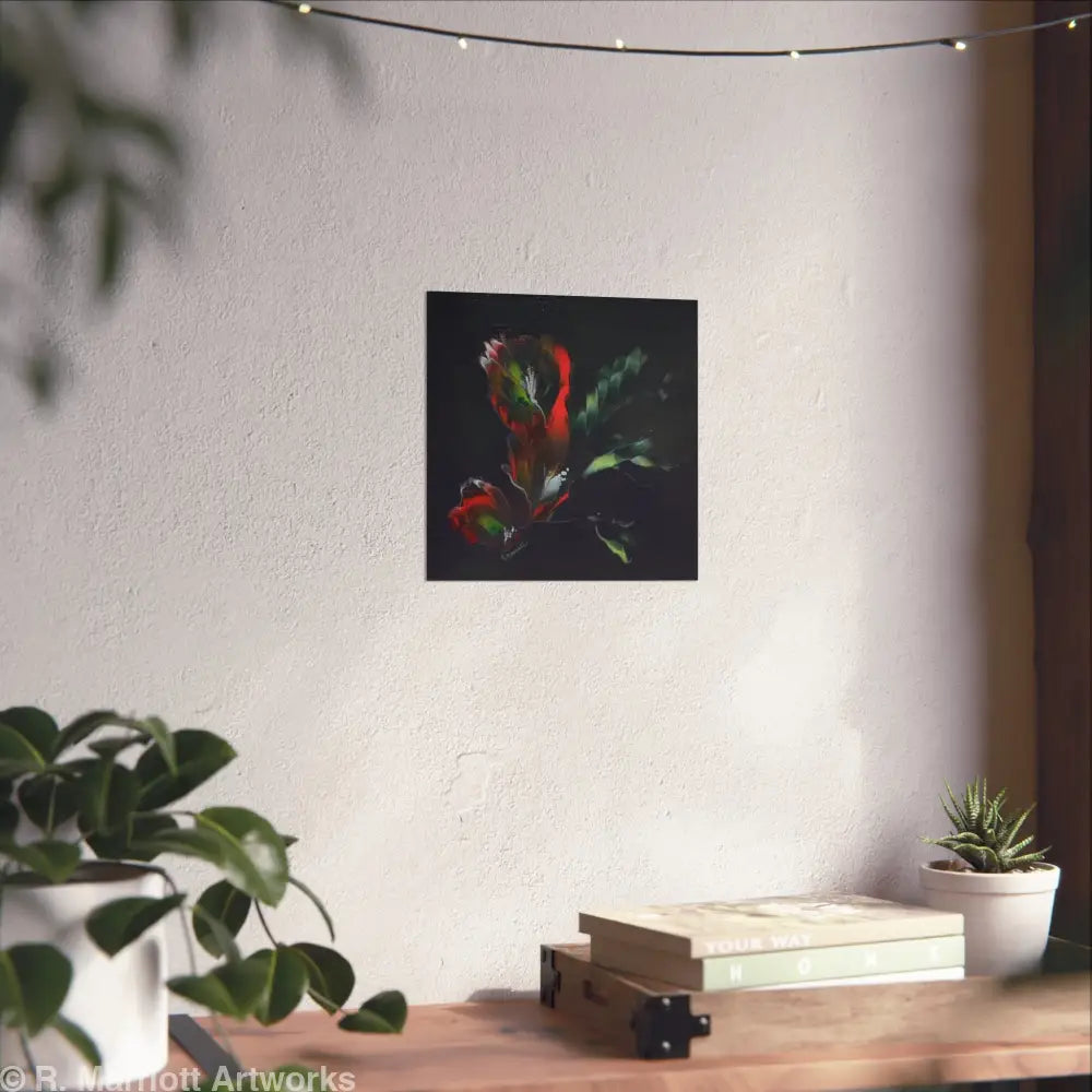 Grace – Floral Noir Fine Art Poster Poster
