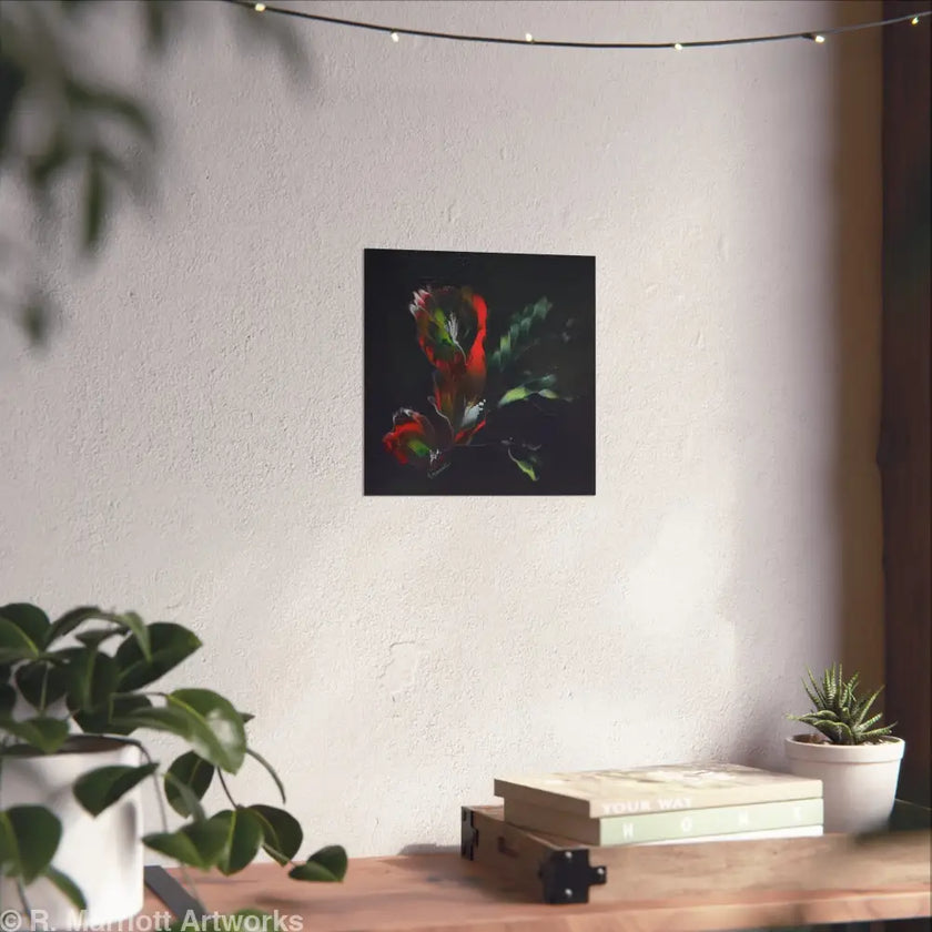 Grace – Floral Noir Fine Art Poster Poster