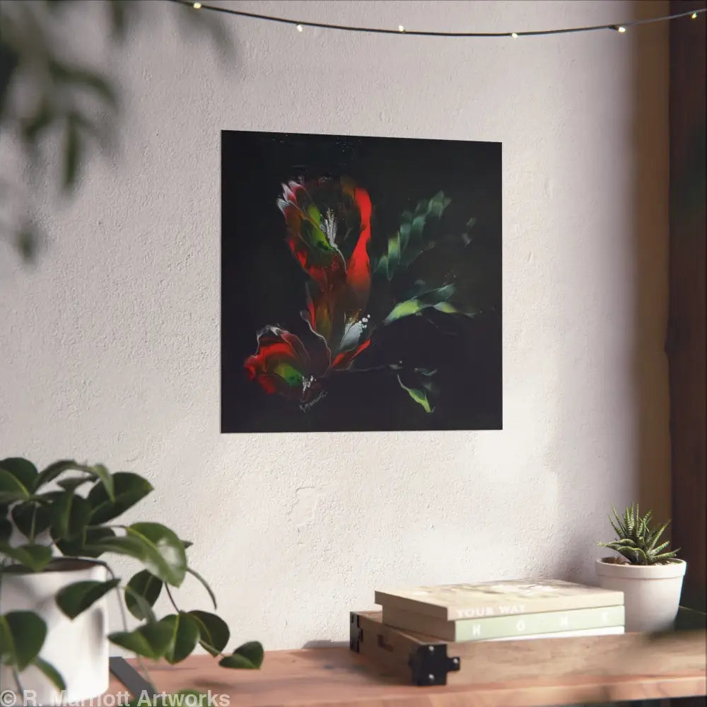 Grace – Floral Noir Fine Art Poster Poster