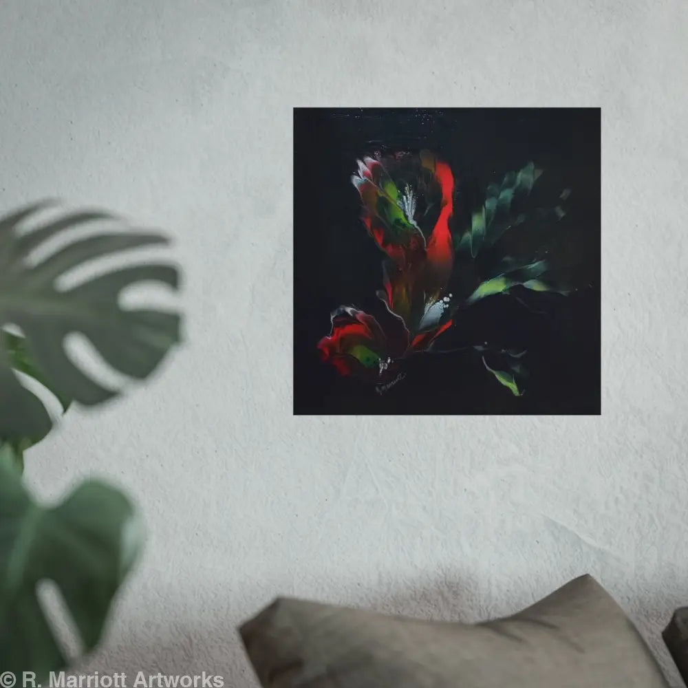 Grace – Floral Noir Fine Art Poster Poster