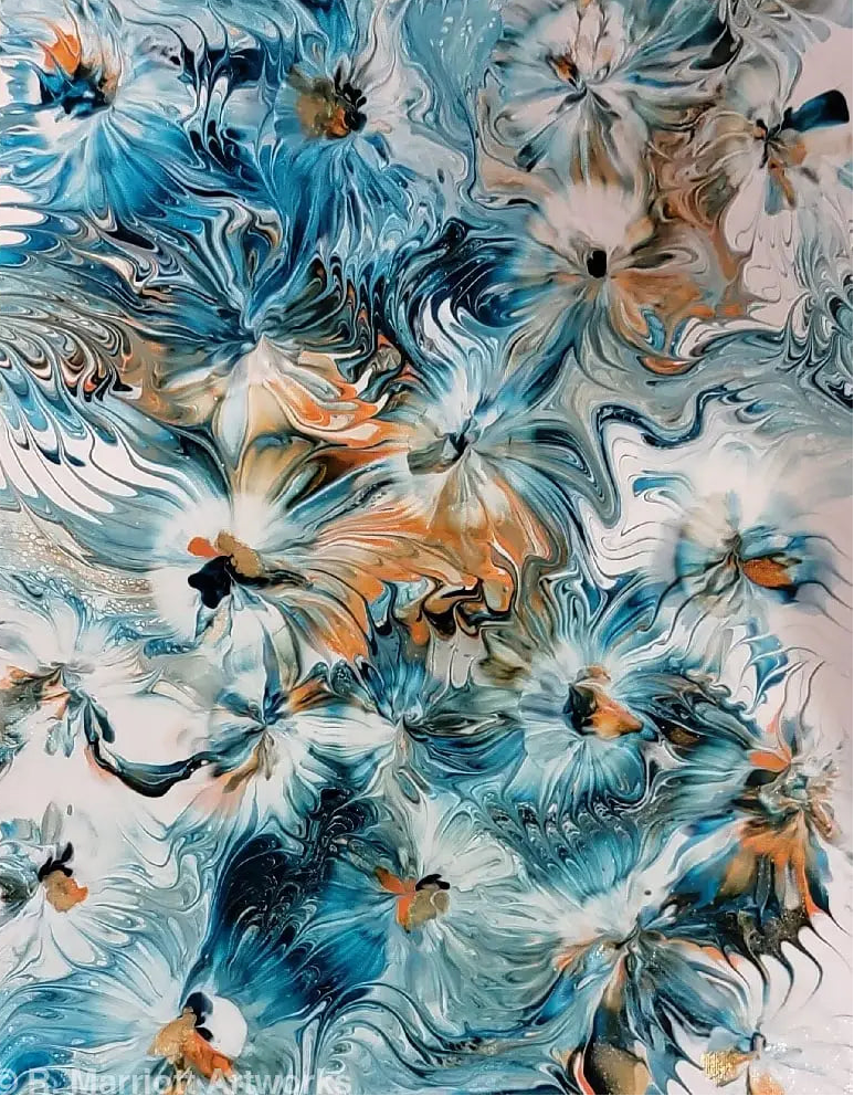 Happy Original 11’’ x 14’’ Fluid Art