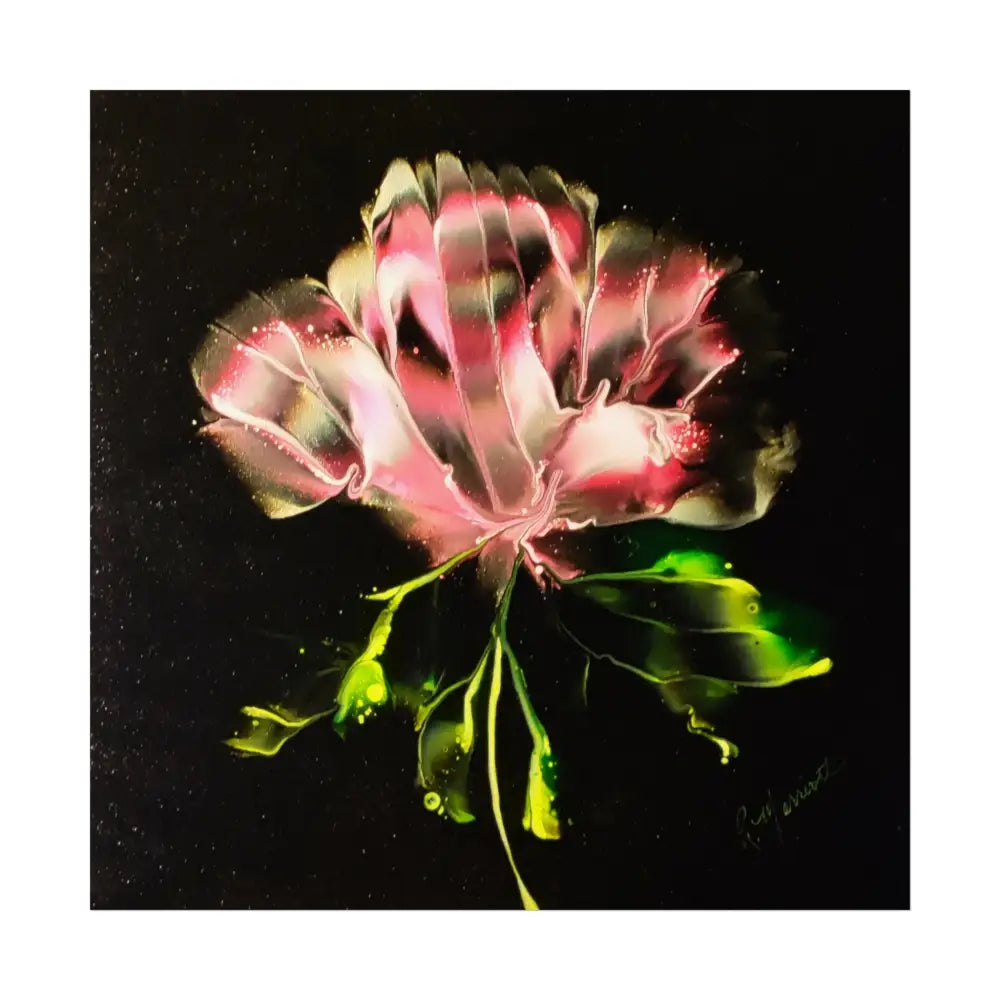 Pretty in Pink – Abstract Floral Bloom Fine Art Poster 12″ x 12″ / Matte Poster