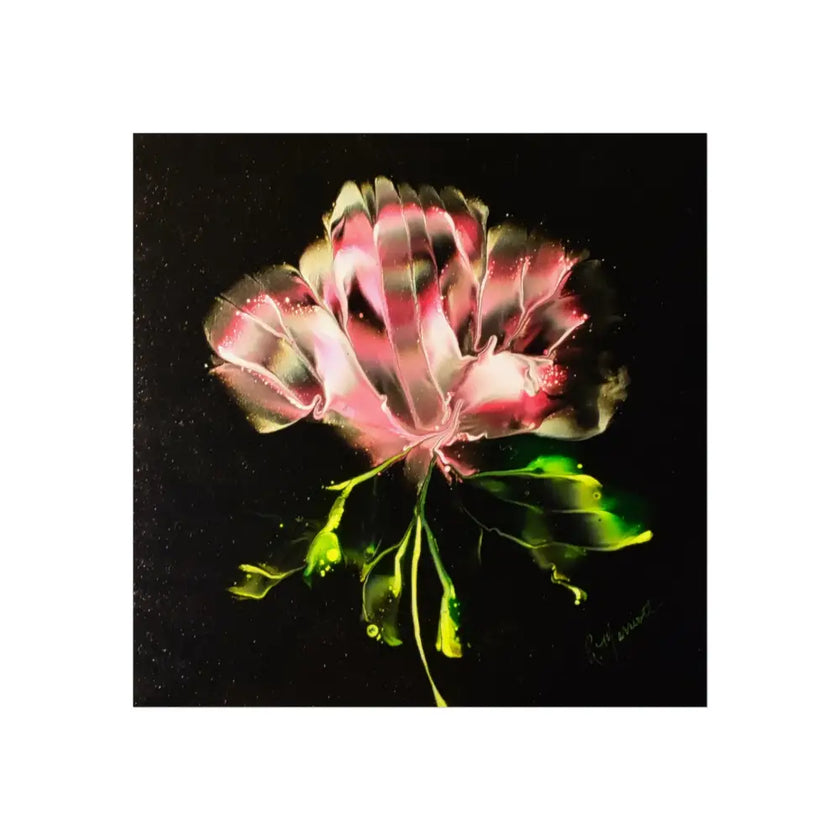Pretty in Pink – Abstract Floral Bloom Fine Art Poster 24″ x 24″ / Matte Poster