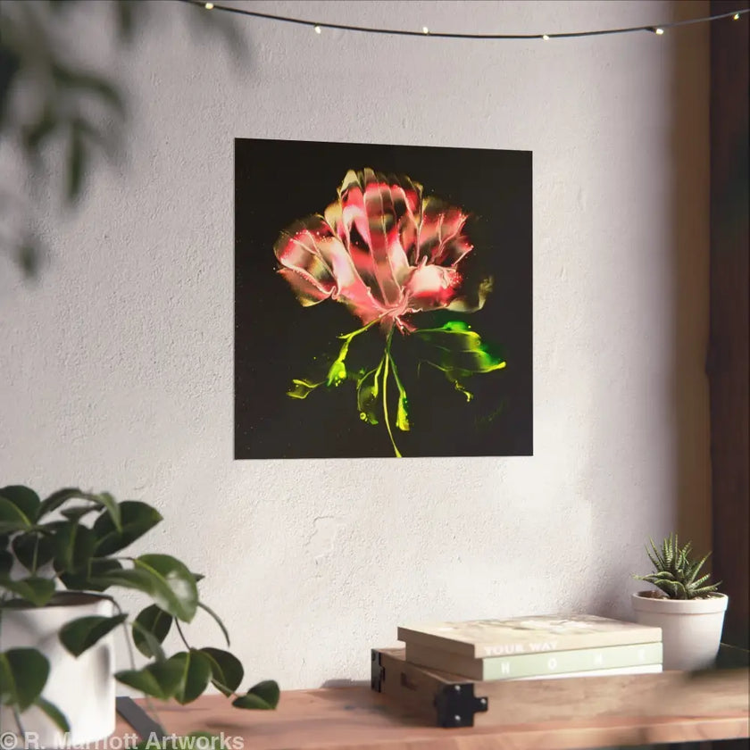 Pretty in Pink – Abstract Floral Bloom Fine Art Poster Poster
