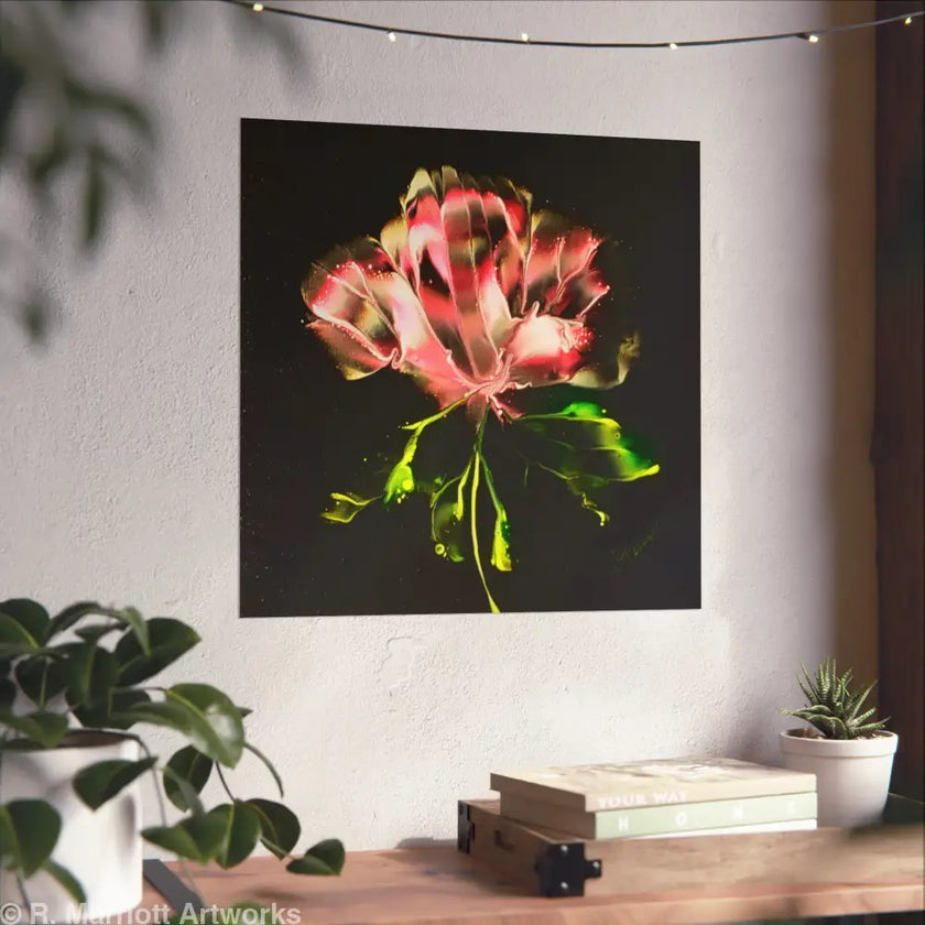 Pretty in Pink – Abstract Floral Bloom Fine Art Poster Poster