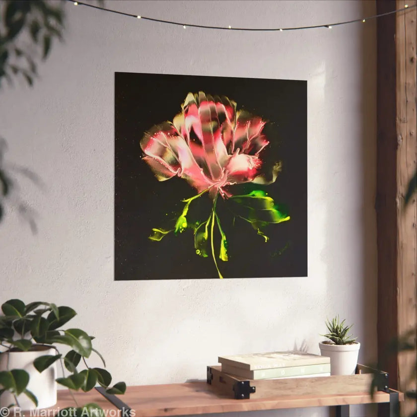 Pretty in Pink – Abstract Floral Bloom Fine Art Poster Poster