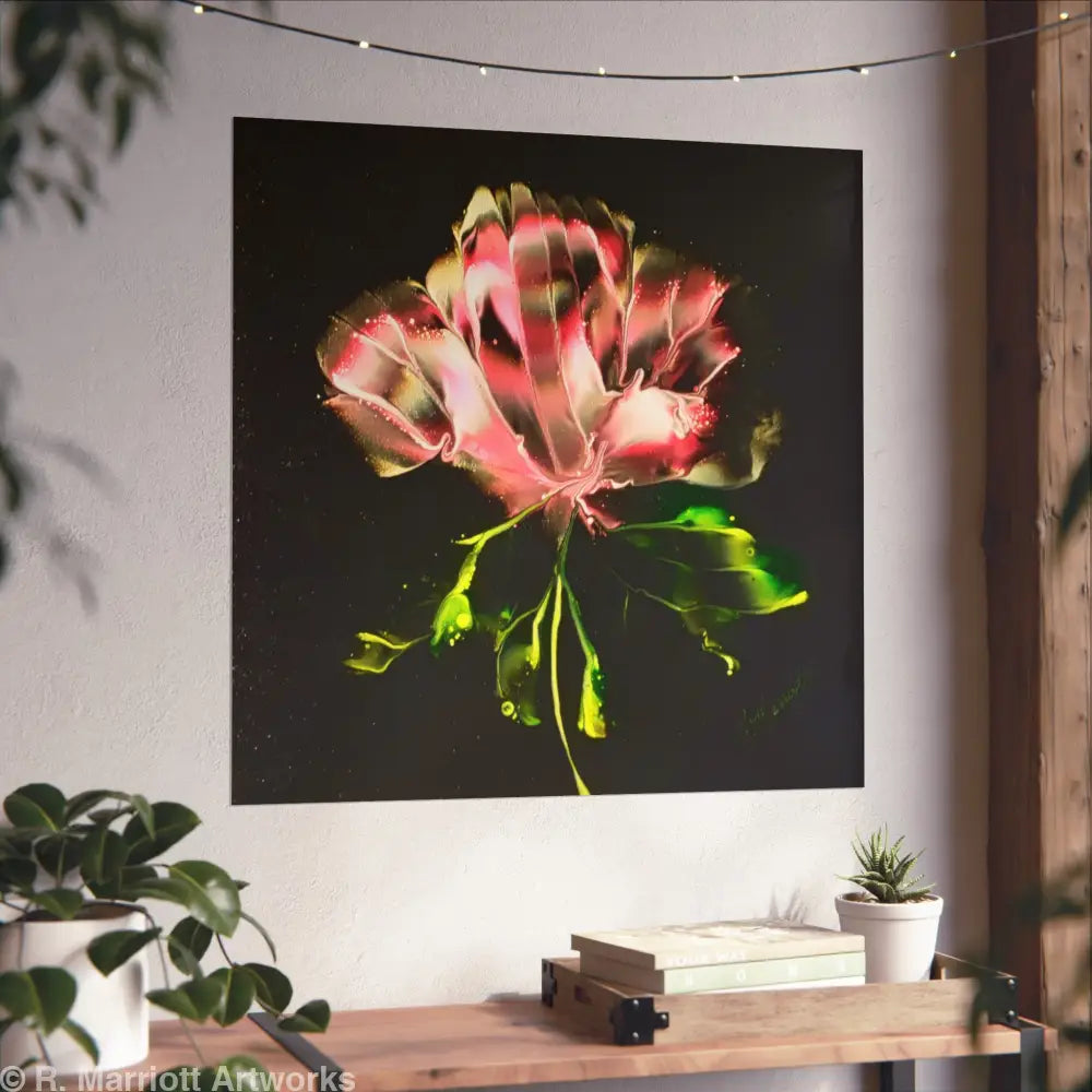 Pretty in Pink – Abstract Floral Bloom Fine Art Poster Poster
