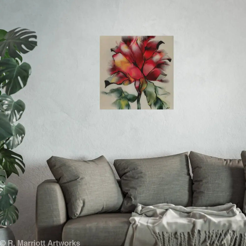 Red Flower – Soft Red Bloom Floral Fine Art Poster Poster
