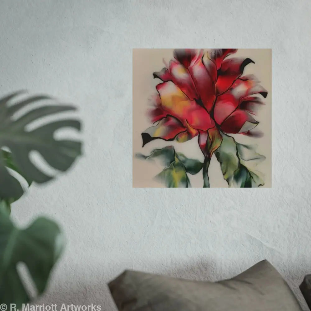 Red Flower – Soft Red Bloom Floral Fine Art Poster Poster