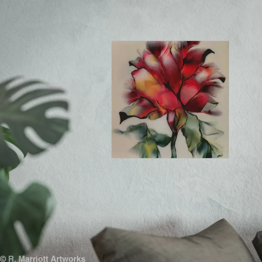 Red Flower – Soft Red Bloom Floral Fine Art Poster Poster