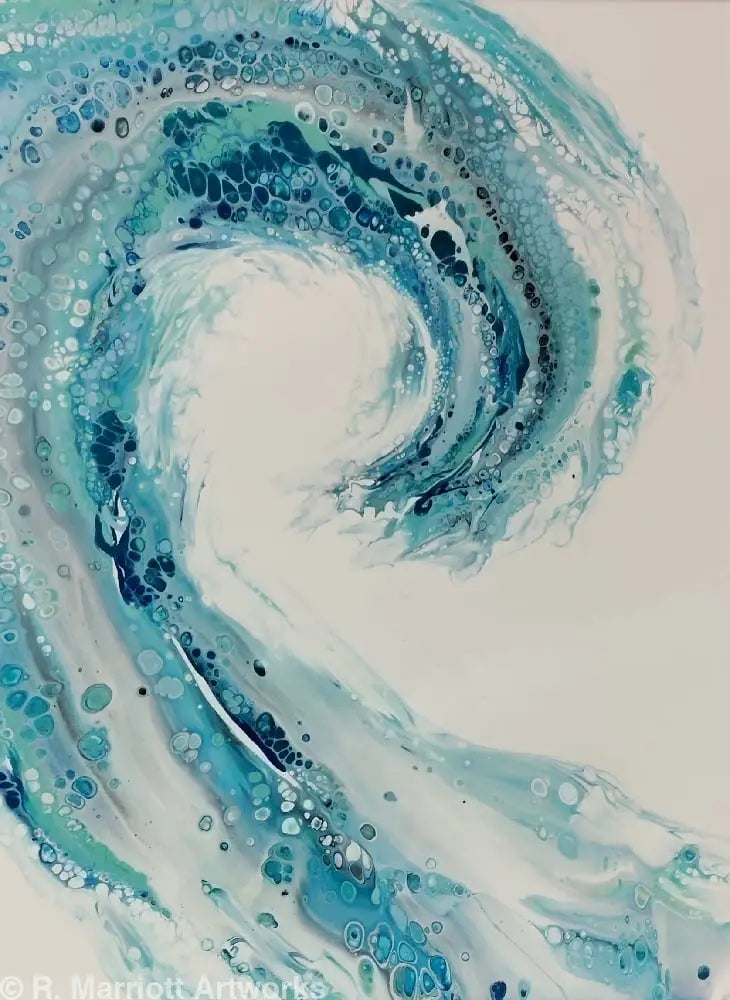 Tidal Wave Original Framed 27’’ x 33.5’’ Fluid Art