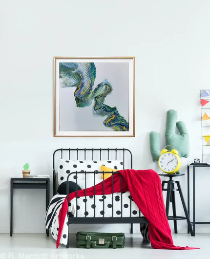 Windstorm Original 12’’ x 12’’ Fluid Art