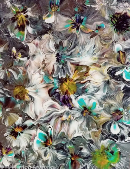 You Make Me Smile Original 16’’ x 20’’ Fluid Art